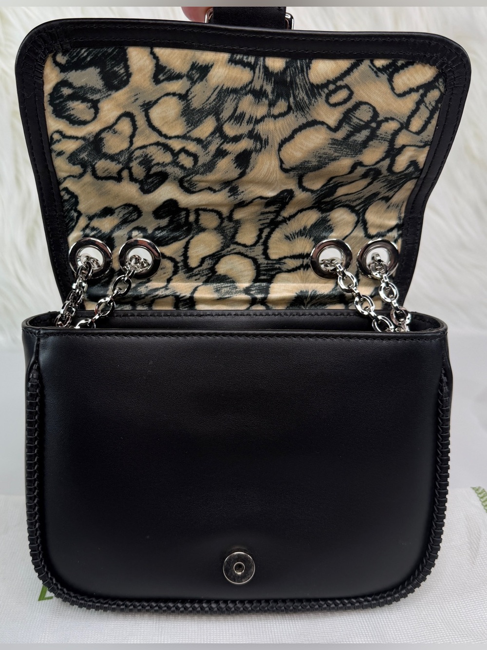 Longchamp Amazone Small Leather Crossbody Bag - Black - Picture 6 of 10